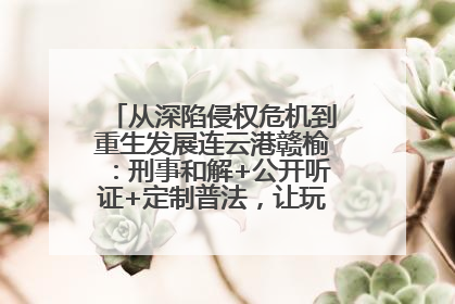 从深陷侵权危机到重生发展连云港赣榆：刑事和解+公开听证+定制普法，让玩具公司回到正轨
