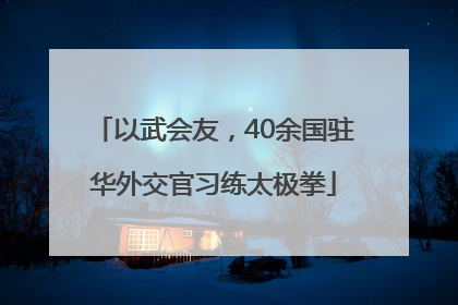 以武会友，40余国驻华外交官习练太极拳