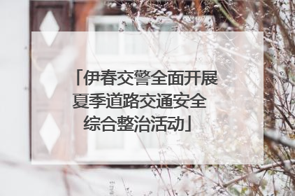 伊春交警全面开展 夏季道路交通安全综合整治活动
