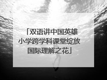 双语讲中国英雄 小学跨学科课堂绽放国际理解之花