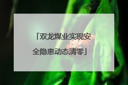 双龙煤业实现安全隐患动态清零
