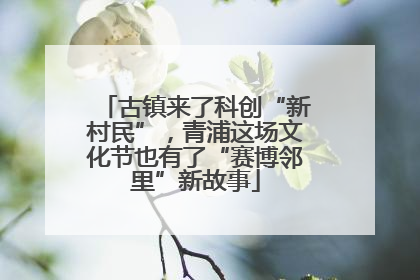 古镇来了科创“新村民”，青浦这场文化节也有了“赛博邻里”新故事