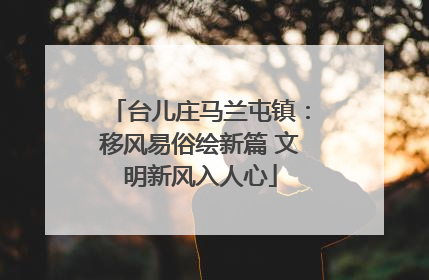 台儿庄马兰屯镇：移风易俗绘新篇 文明新风入人心