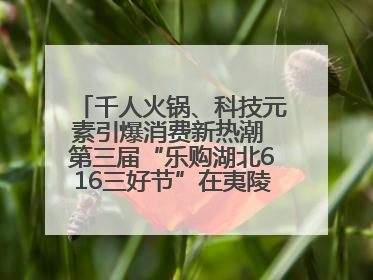 千人火锅、科技元素引爆消费新热潮 第三届“乐购湖北616三好节”在夷陵区盛大启幕