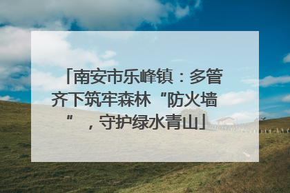 南安市乐峰镇：多管齐下筑牢森林“防火墙”，守护绿水青山