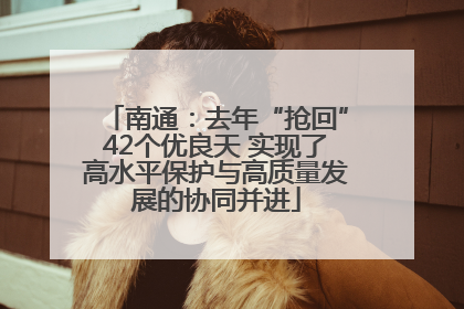 南通：去年“抢回”42个优良天 实现了高水平保护与高质量发展的协同并进