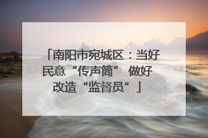 南阳市宛城区：当好民意“传声筒” 做好改造“监督员”
