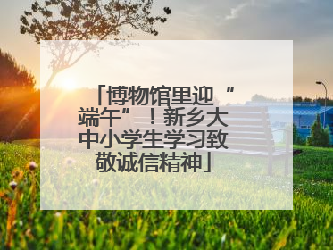 博物馆里迎“端午”！新乡大中小学生学习致敬诚信精神