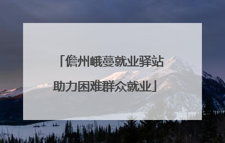 儋州峨蔓就业驿站助力困难群众就业