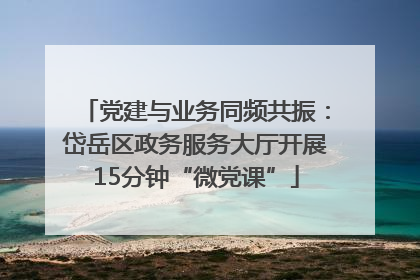 党建与业务同频共振：岱岳区政务服务大厅开展15分钟“微党课”