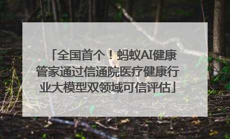 全国首个！蚂蚁AI健康管家通过信通院医疗健康行业大模型双领域可信评估