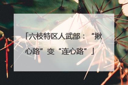 六枝特区人武部：“揪心路”变“连心路”