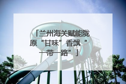 兰州海关赋能陇原“甘味”香飘“一带一路”