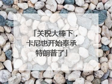 关税大棒下，卡尼也开始奉承特朗普了