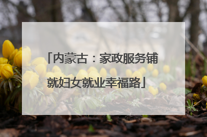 内蒙古：家政服务铺就妇女就业幸福路