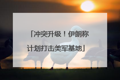 冲突升级！伊朗称计划打击美军基地