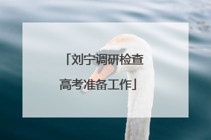 刘宁调研检查高考准备工作