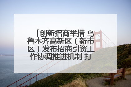 创新招商举措 乌鲁木齐高新区（新市区）发布招商引资工作协调推进机制 打造投资发展新高地