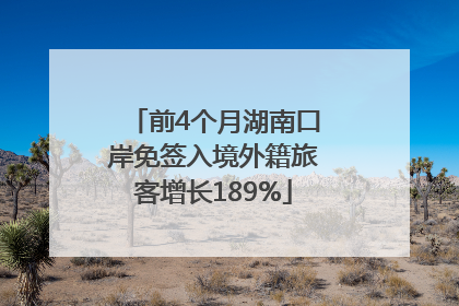前4个月湖南口岸免签入境外籍旅客增长189%