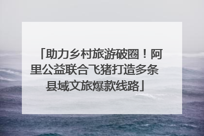 助力乡村旅游破圈！阿里公益联合飞猪打造多条县域文旅爆款线路