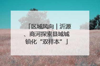 区域风向｜沂源、商河探索县域城镇化“双样本”
