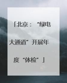 北京：“绿电大通道”开展年度“体检”