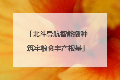 北斗导航智能播种 筑牢粮食丰产根基