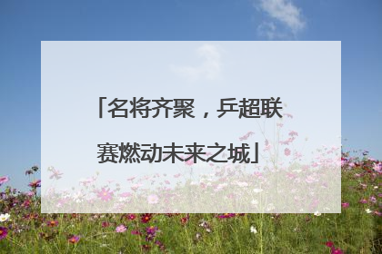 名将齐聚，乒超联赛燃动未来之城