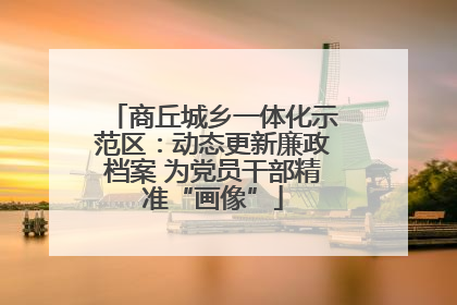 商丘城乡一体化示范区：动态更新廉政档案 为党员干部精准“画像”