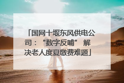 国网十堰东风供电公司：“数字反哺” 解决老人度夏缴费难题