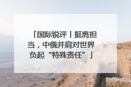 国际锐评丨挺膺担当，中俄并肩对世界负起“特殊责任”