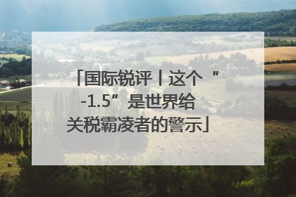 国际锐评丨这个“-1.5”是世界给关税霸凌者的警示