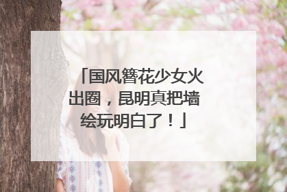 国风簪花少女火出圈，昆明真把墙绘玩明白了！