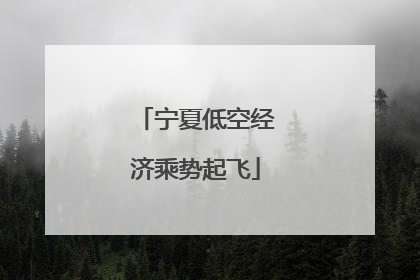宁夏低空经济乘势起飞