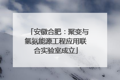 安徽合肥：聚变与氢氨能源工程应用联合实验室成立