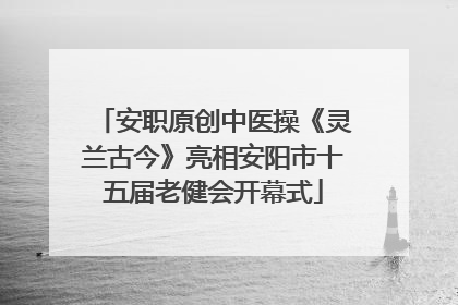 安职原创中医操《灵兰古今》亮相安阳市十五届老健会开幕式