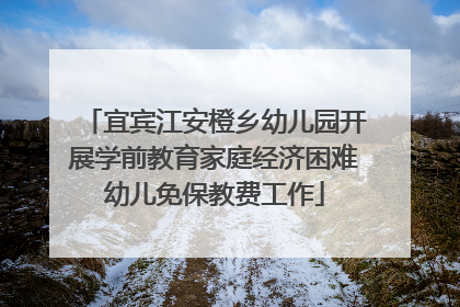 宜宾江安橙乡幼儿园开展学前教育家庭经济困难幼儿免保教费工作