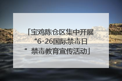 宝鸡陈仓区集中开展“6･26国际禁毒日”禁毒教育宣传活动