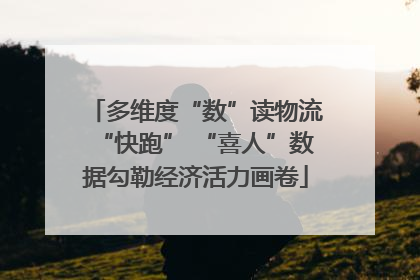 多维度“数”读物流“快跑” “喜人”数据勾勒经济活力画卷