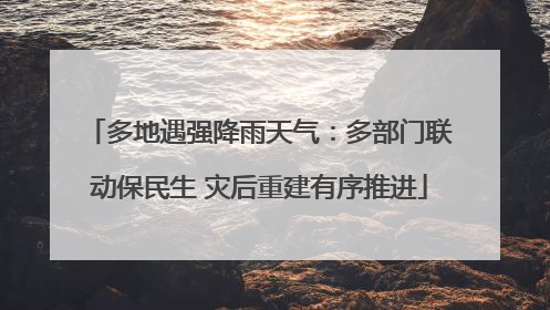 多地遇强降雨天气：多部门联动保民生 灾后重建有序推进