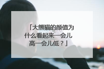 大熊猫的颜值为什么看起来一会儿高一会儿低？
