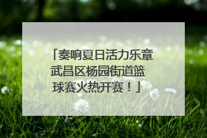 奏响夏日活力乐章 武昌区杨园街道篮球赛火热开赛！