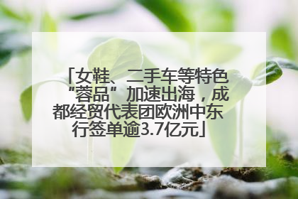 女鞋、二手车等特色“蓉品”加速出海，成都经贸代表团欧洲中东行签单逾3.7亿元