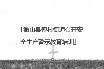 微山县傅村街道召开安全生产警示教育培训