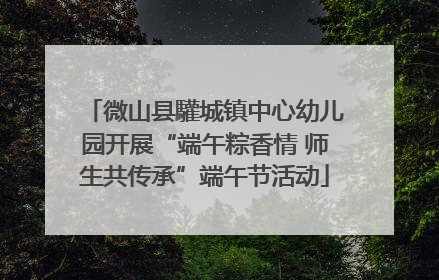 微山县驩城镇中心幼儿园开展“端午粽香情 师生共传承”端午节活动