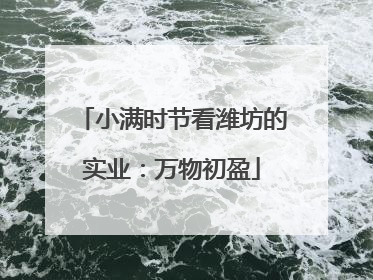小满时节看潍坊的实业：万物初盈