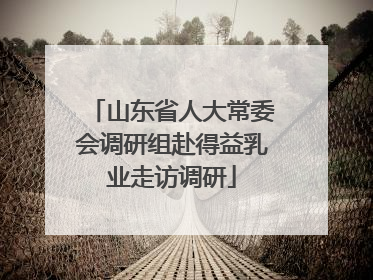 山东省人大常委会调研组赴得益乳业走访调研