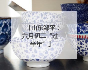 山东邹平：六月初二“过半年”
