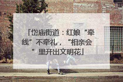 岱庙街道：红娘“牵线”不牵礼，“相亲会”里开出文明花