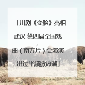 川剧《变脸》亮相武汉 第四届全国戏曲（南方片）会演演出过半频掀热潮